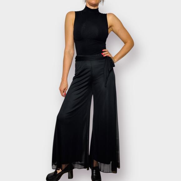 Vintage‎ Y2K Dressbarn Black Flowy Pants - Picture 1 of 7